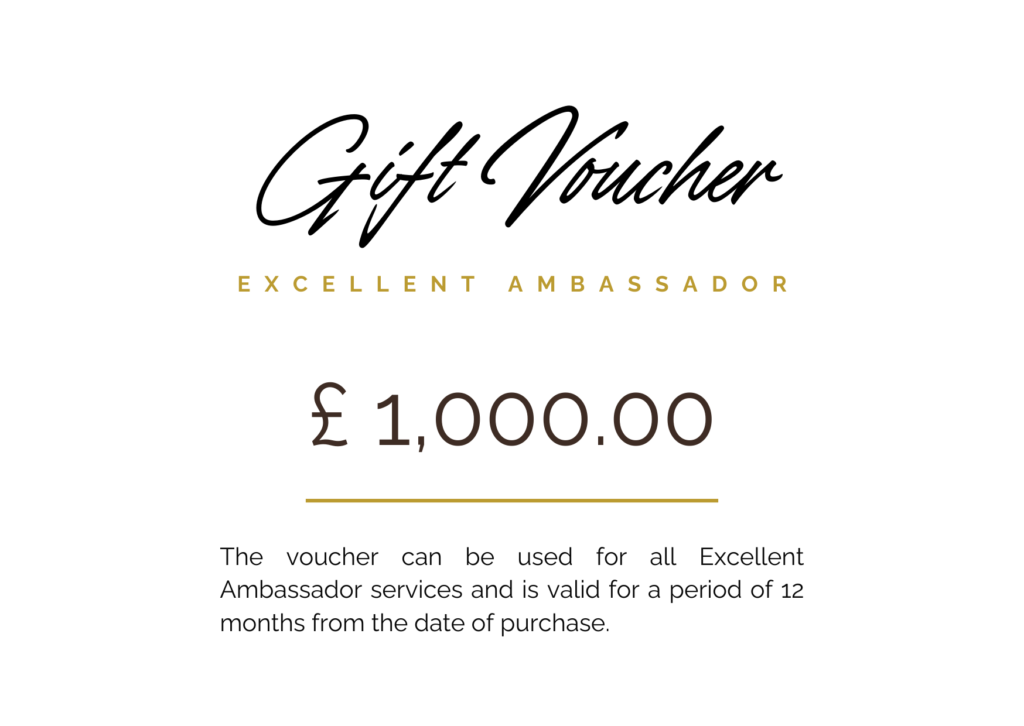 Excellent Ambassador Gift Voucher Buy now