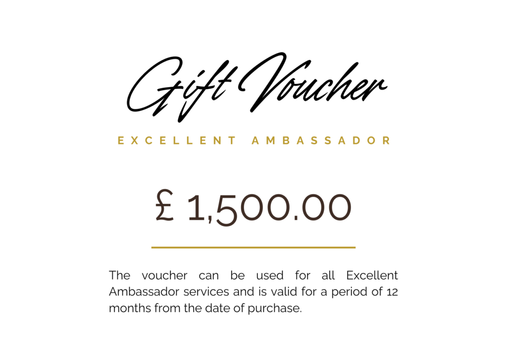 Excellent Ambassador Gift Voucher Buy now