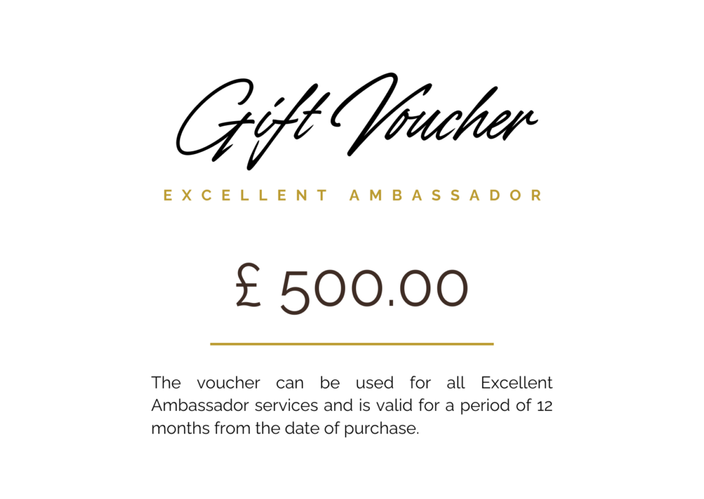 Excellent Ambassador Gift Voucher Buy now